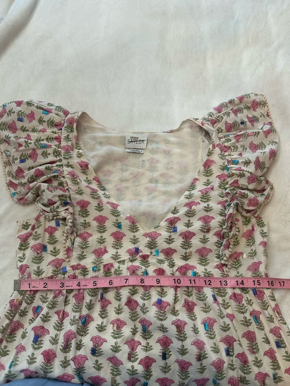 SAYLOR Multi Darya Cherry Blossom Maxi Dress Size Small 38500 - Picture 9 of 16